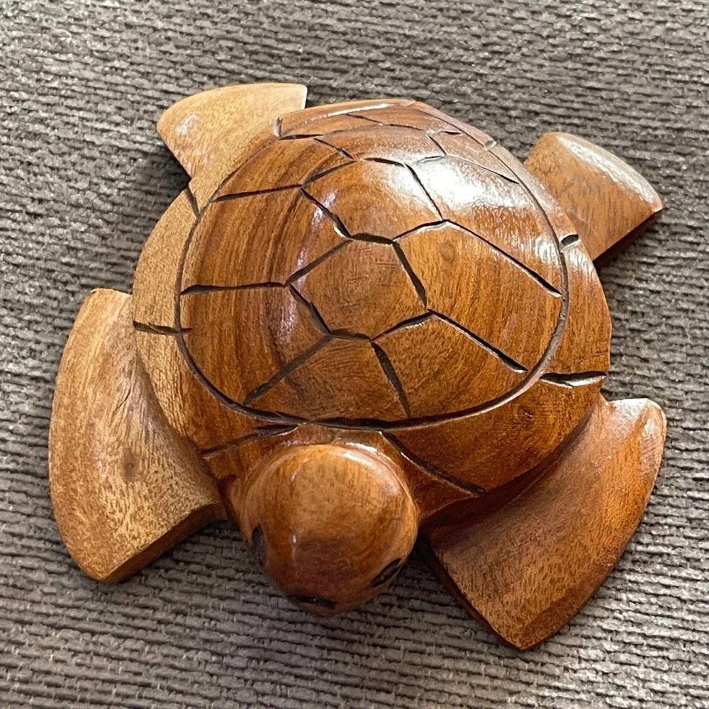 Hand Carved‎ Turtle Unsigned - Picture 5 of 7